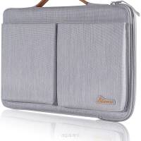 Wodoodporna torba na laptop marki SIMTOP- pokrowiec na laptopa 15,6" jasnoszary