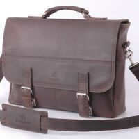 Teczka skórzana BarellyBags-Chicago-M Kasztanowy Brąz