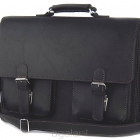 Teczka biznesowa skórzana BarellyBags, Arabic-XL Czarny Mat