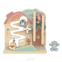 TOOKY TOY Labirynt Tablica Edukacyjna Tor 2w1 Labirynt Drewniany