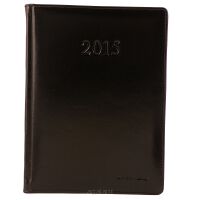SKÓRZANY KALENDARZ 2025 książkowy tygodniowy, format B5, 0773T Czarny