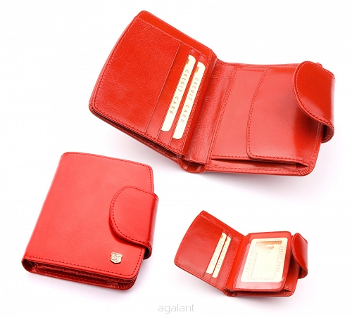 Portfel damski skórzany fitmy Stefania PD-003 czerwony