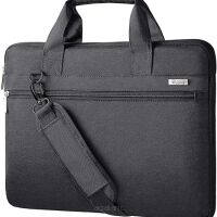 Wodoodporny pokrowiec na laptop z rączkami i paskiem - torba na laptopa, ochrona 360 stopni, Bag02-BK