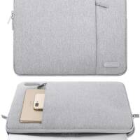 Wodoodporny pokrowiec na laptop marki MOSISO- torba na laptopa kolor siwy