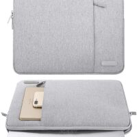 Wodoodporny pokrowiec na laptop marki MOSISO- torba na laptopa kolor siwy