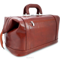 Torba lekarska, kufer skórzany, Unisex, Galskór, model M550 Koniak