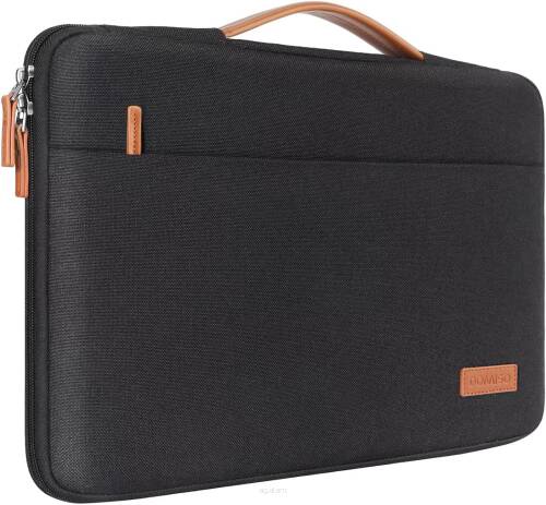 Wodoodporny elegancki pokrowiec na laptop marki DOMISO - torba na laptopa z rączką 15,6 czarny