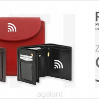 Portfel damski skórzany z zabezpieczeniem skanowania kart  RFID PROTECTION PD-357 Red
