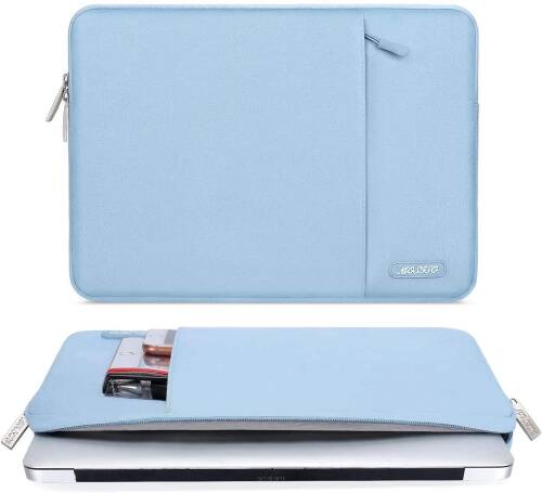 Wodoodporny pokrowiec na laptop marki MOSISO- torba na laptopa kolor błękitny