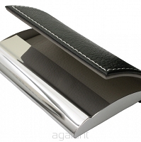 ELEGANCKIE ETUI NA WIZYTÓWKI, KARTY PŁATNICZE E-744 Szary