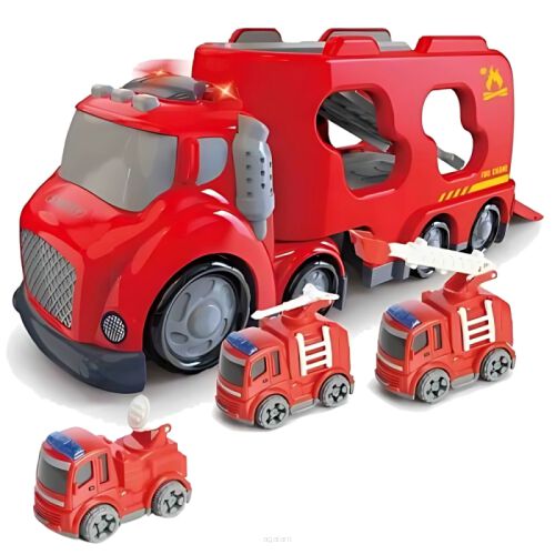 WOOPIE Duża Czerwona Laweta City Truck Efekty Dźwiękowe i Świetlne