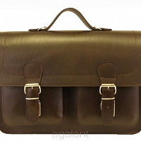 Torba skórzana, PLECAK 3w1 Styl VINTAGE, JUCHT, Orso Nero 0400 Ciemny Brąz