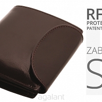 Portfel damski skórzany z zabezpieczeniem skanowania kart  RFID PROTECTION PD-357 Brązowy