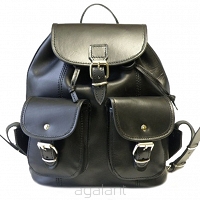 Plecak skórzany Styl VINTAGE, Orso Nero,skóra JUCHT 0010 Black