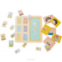 CLASSIC WORLD Tablica Edukacyjna Ciało Ludzkie Układanka Klocki Puzzle dla Dzieci Dopasuj 19 el.