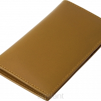 Eleganckie skórzane etui na wizytówki, karty płatnicze E-201 Camel