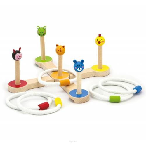 Drewniana gra Rzut pierścnieniem Zwierzątka Viga Toys