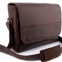 Torba skórzana BarellyBags-Texas Brown- S Ciemny brąz