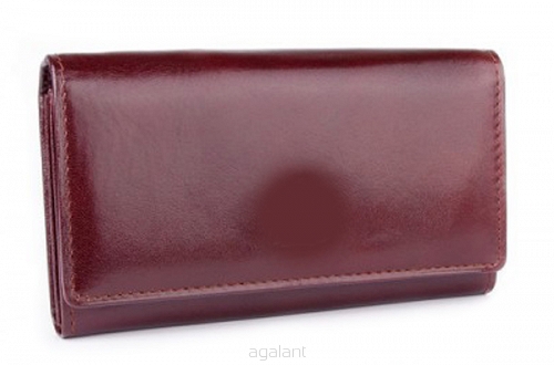 Elegancki portfel damski, skórzany PD-008 S Brązowy