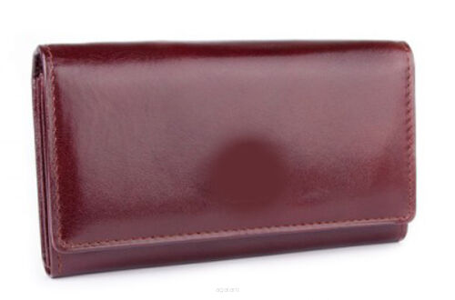 Elegancki portfel damski, skórzany PD-008 S Brązowy