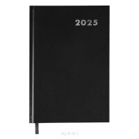 Książkowy kalendarz na 2025 rok w układzie dziennym, format A5, wzór 944266 czarny