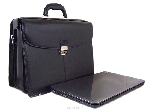 Teczka biznesowa skórzana, na laptop 15,6