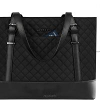 Damska TORBA BIZNESOWA NA LAPTOP 15,6 KROSER, Wodoodporna z zabezpieczeniem RIFD NX-789 HF czarny