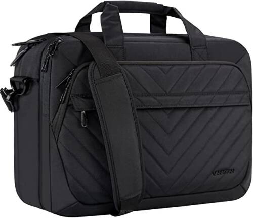 Wodoodporna damska torba na laptopa 17 cali, teczka biznesowa firmy VANKEAN z ochroną  RFID, czarna