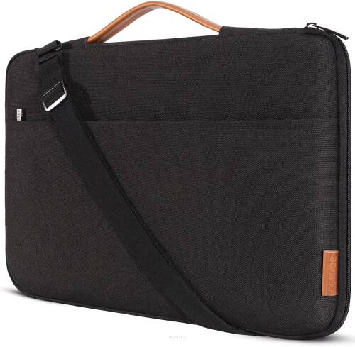 Wodoodporny pokrowiec na laptop z odpinanym paskiem marki DOMISO - torba na laptopa 13,3/14/15/17 cali, LP07 Czarny