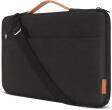 Wodoodporny pokrowiec na laptop z odpinanym paskiem marki DOMISO - torba na laptopa 13,3/14/15/17 cali, LP07 Czarny