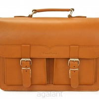 Torba skórzana, PLECAK 3w1 Styl VINTAGE 0190, skóra juchtowa, kolor koniak