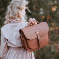 Damska torebka skórzana BarellyBags w stylu Vintage-torba Luizjana z rączką-S-Camel