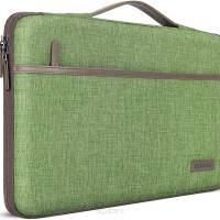 Wodoodporny elegancki pokrowiec na laptop marki DOMISO - torba na laptopa z rączką 13,3/14/15/17 cali, zielony