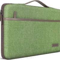 Wodoodporny elegancki pokrowiec na laptop marki DOMISO - torba na laptopa z rączką 13,3/14/15/17 cali, zielony