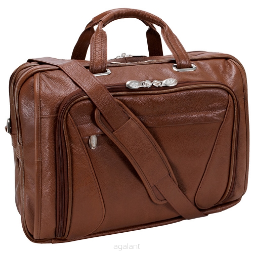 Torba na laptopa 15,4 cala  Skóra Mcklein Irving Park Brown