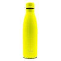 Butelka termiczna ze stali nierdzewnej 500 ml - Puro Icon Fluo - malowana proszkowo - cytrynowy
