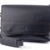 Torba skórzana BarellyBags-Texas Black- L Czarny