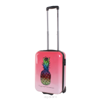 WALIZKA podróżna na 2 kólkach, MAŁA kabinowa,  SAXOLINE Gradient Pineapple