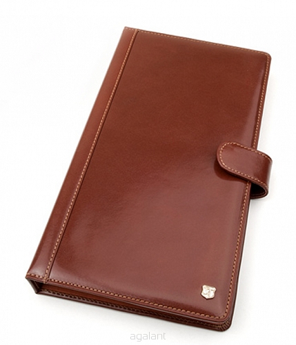 Ekskluzywny receptariusz skórzany, etui na recepty, receptownik R-051W