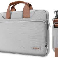 Wodoodporna torba na laptop marki MOSISO-360 pokrowiec na laptopa 15-16" kolor szary