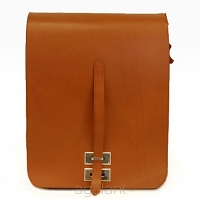 TORBA RAPORTOWKA, LISTONOSZKA, VINTAGE, JUCHT 0032 Koniak