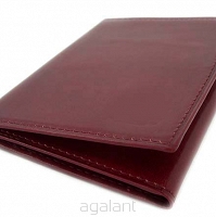 Etui skórzane na dokumenty, wizytówki, karty, Marco, A-04 Bordowy