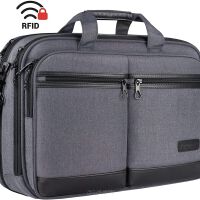 Wodoodporna torba na laptopa 17,3", teczka biznesowa z ochroną RFID firmy KROSER DKL182-CDG szara