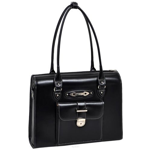 Torba damska biznesowa z miejscem na laptop RIVER FOREST Black McKlein