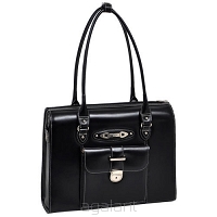 Torba damska biznesowa z miejscem na laptop RIVER FOREST Black McKlein