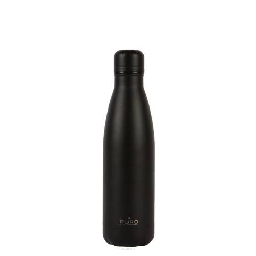 Butelka termiczna ze stali nierdzewnej 500 ml - Puro Icon - malowana proszkowo - czarny