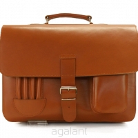 Torba skórzana, PLECAK 3w1 Styl VINTAGE, JUCHT, 0065 Koniak