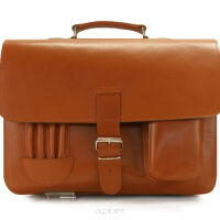 Torba skórzana, PLECAK 3w1 Styl VINTAGE, JUCHT, 0065 Koniak