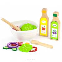Viga Toys Zestaw Sałatkowy Warzywa Widelec Łyżka Sosy 36el
