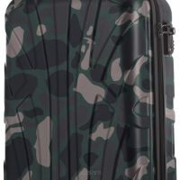 ŚREDNIA walizka podróżna militarna kamuflaż, Kufer na kółkach, system trolley, S20-8801-M